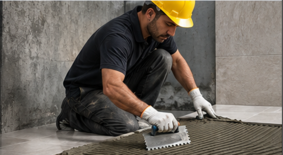 Professional tile installation